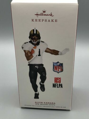 Hallmark 2019 Alvin Kamara New Orleans Saints NFL Football Christmas Ornament - Picture 1 of 2