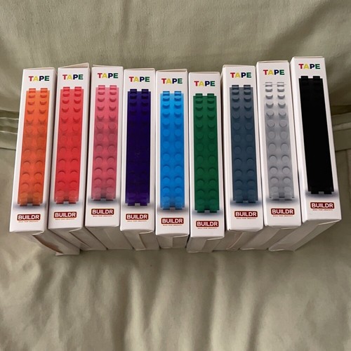 Buildr TAPE 2-Row Lego Tape (9 Color Set) - Picture 5 of 8