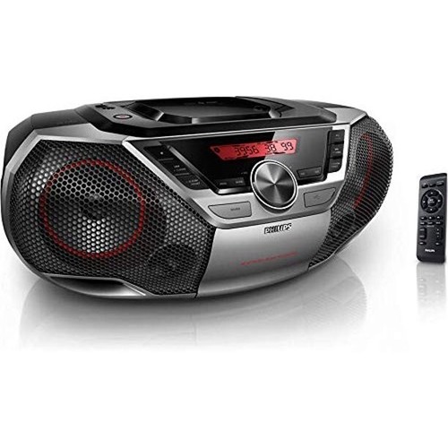 Philips Bluetooth Reproductor de CD USB FM Radio Boombox Sistema Estéreo Portátil con Control Remoto - Imagen 2 de 4