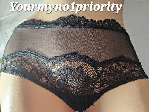 S-L VICTORIA'S SECRET VERY SEXY SHEER  Black Mesh and Lace Cheeky Panty - Picture 2 of 12