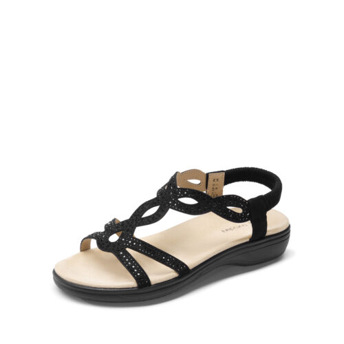 Women Arch Support Flat Sandals Classic Summer Beach City Office Walking Sandals - Picture 3 of 25