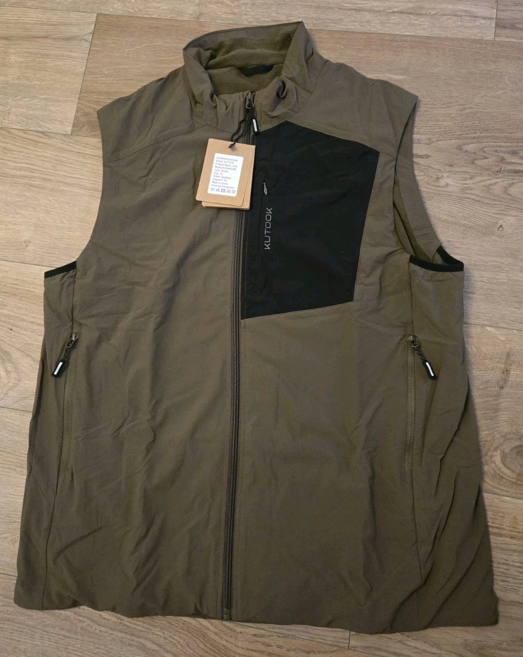 Mens Lightweight Vest,Softshell Elastic Warm Fleece Lined,Water Resistant, Sz XL