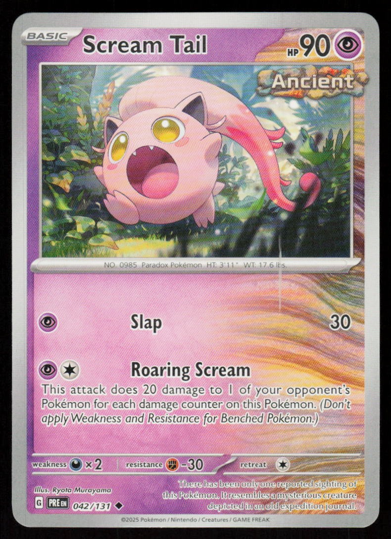 Scream Tail 042/131 Uncommon Prismatic Evolutions Pokemon Near Mint