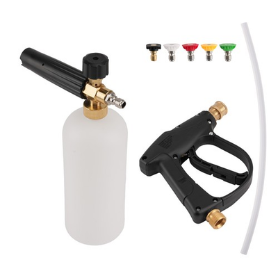 #ad Pressure Washer Foam Cannon 1 4quot; Snow Foam Gun Car Wash Kit with 5 Spray Tips $29.05