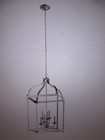 Kichler Larkin 6-Light Brushed Nickel Traditional Candle Cage Foyer Pendant