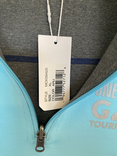 NWT Cutter and Buck Men’s X-Large Jacket 1/4 Zip Aqua Blue Hershey Golf Read - Picture 13 of 22