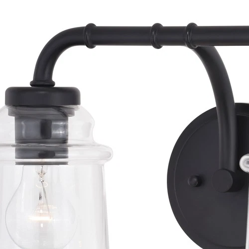 Vaxcel Lighting W0240 Toledo 2 Light 15"W Vanity Light - Black - Picture 12 of 12