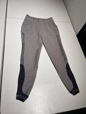 Cavalleria Toscana Breeches Women’s 38 US 6 Gray Equestrian Tights Pants 24x25.5