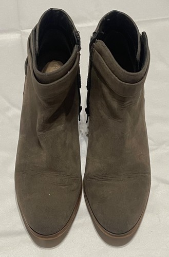 Giani Bernini Womens 8M Dorii Ankle Boots Gray Block Heel Zip Up Almond Toe - Picture 7 of 12
