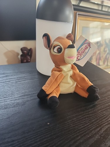 NWT Disney Store Plush Bambi Mini Bean Bag Deer Collectible Vintage - Picture 2 of 10
