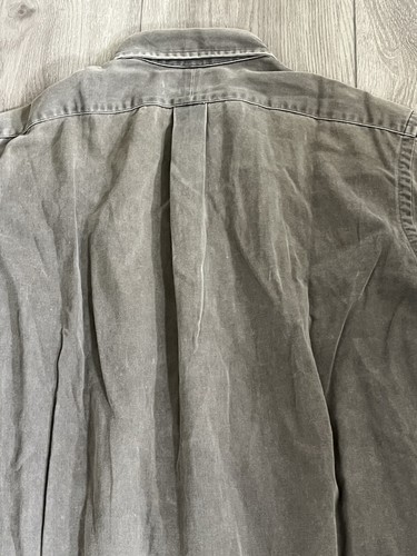 Ralph Lauren Hemd mit Knopfleiste Herren mittelgrau langarm lila Pony klassisch - Bild 8 von 11