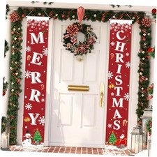 Christmas Decoration Merry Christmas Door Banner Porch Signs Welcome Letter