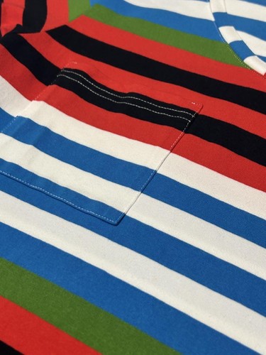 Marimekko Red White Multi-Border Tunic Size S 32.4 inches - Picture 5 of 13
