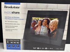 Brookstone PhotoShare Friends and Family Smart Digital Picture Frame 10.1  Black