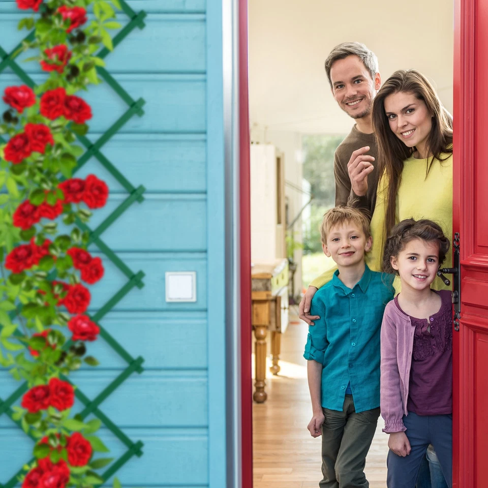 Rankgitter  Rankhilfe Pflanzgitter Wandspalier Scherengitter grün PVC 3er Set - Bild 3 von 4