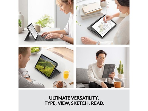 Logitech Folio Touch Keyboard Case with Trackpad and Smart Connector for iPad Ai - Picture 4 of 8