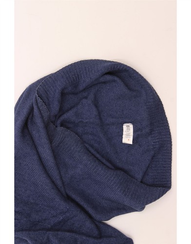 PIERRE CARDIN Mens Slim Fit Zip Neck Jumper Sweater Large Navy Blue Wool BD11 - Picture 4 of 5