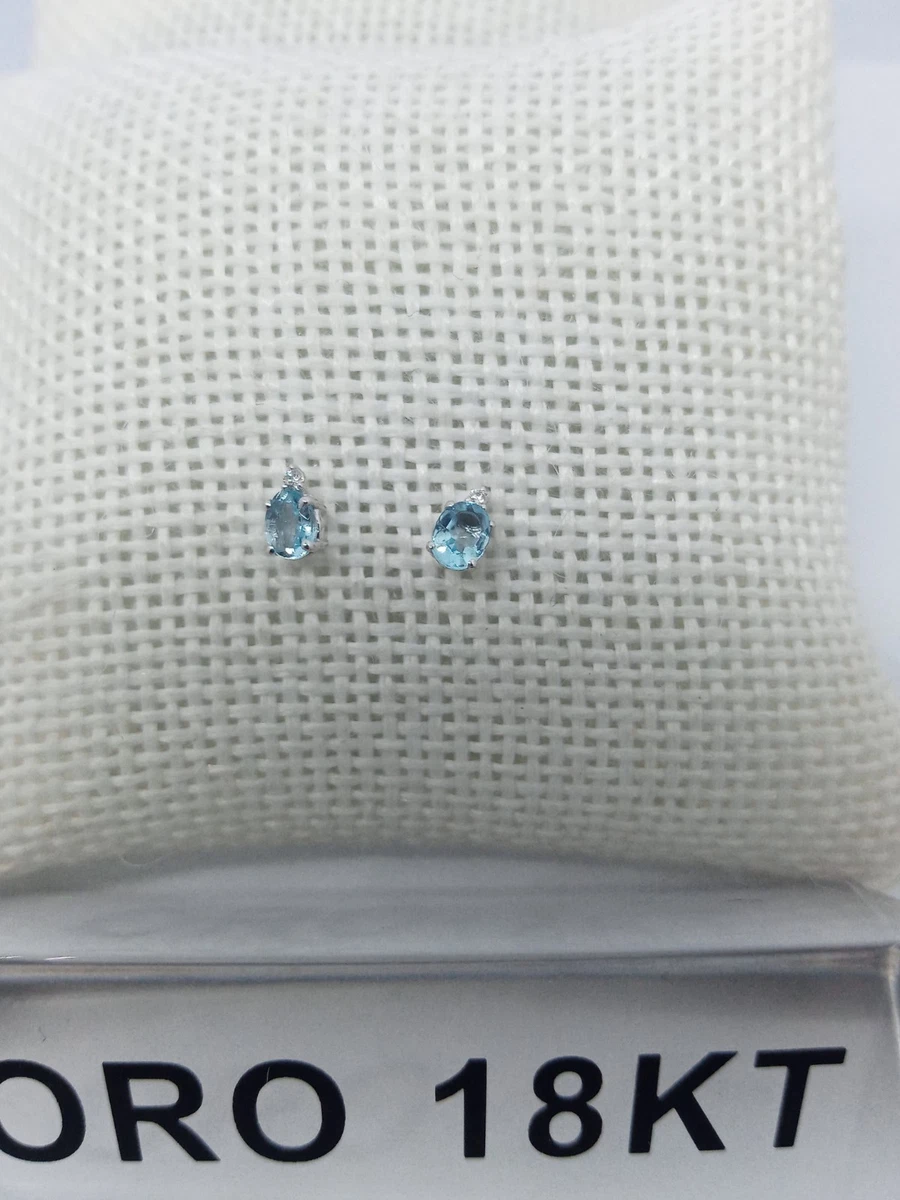 Boucles D'oreilles En Or Blanc Avec Diamant Et Perle Naturelle 6,5 Mm - Marque Recarlo (Davite & Delucch) - Neuf Avec étiquettes