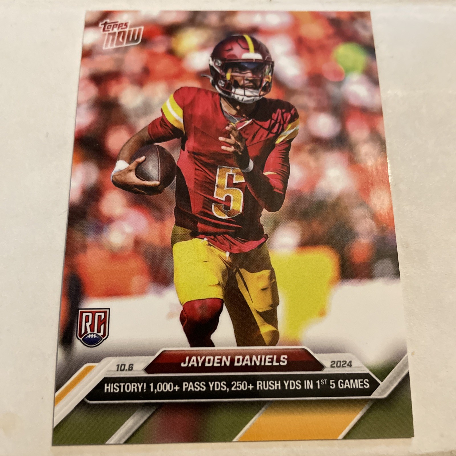 Jayden Daniels 2024 Topps Now #6 Rookie Card RC Commanders