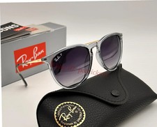  New RB4171 Ray-Ban Erika 6592/T3 Polarized Sunglasses Grey Lenses Blue Frame