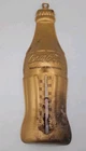 Vintage Coca Cola Bottle Shaped Gold Thermometer 7" tall works