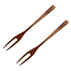 2pcs Fruit Forks Two- Dessert Forks Pastry Forks Dessert Fork Olive Forks