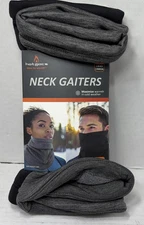 HotMocs Unisex Black/Charcoal Neck Gaiter - 2 Pack
