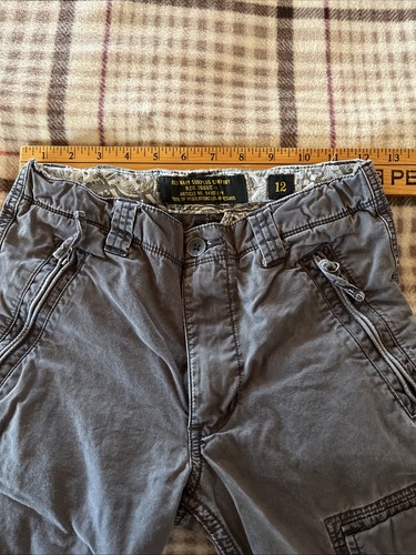 Old Navy Jungen Kinder Größe Large 12 24 x 25 Hose grau Cargo gerade Canvas Baumwolle - Bild 8 von 13