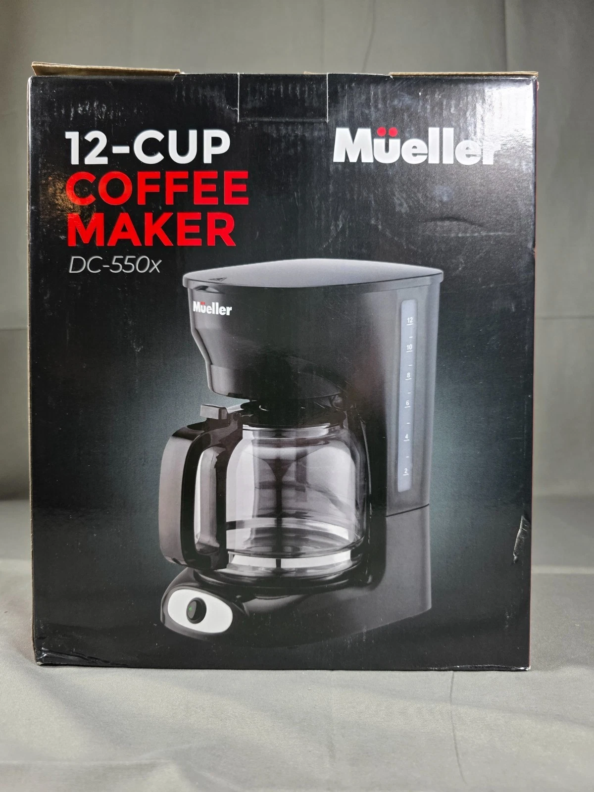 Mueller 12-Cup Drip Coffee Maker Auto Keep Warm Function Smart Anti-Drip