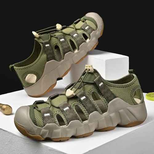 Moda Para hombres Sandalias Huecas Punta Cerrada Playa Vacaciones Verano Informales Zapatos Talla - Imagen 3 de 14