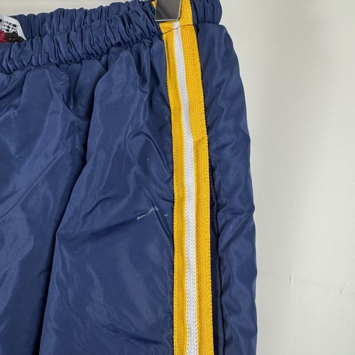 Pantaloni In Play Uomo Blu Medio Foderati Giacca a Vento Pista Joggers USA VINTAGE Macchia - Foto 4 di 12
