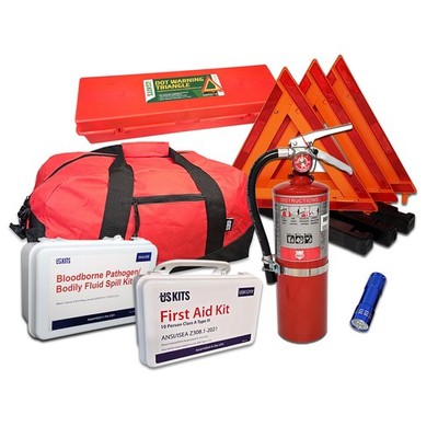 USKITS Advanced NEMT DOT OSHA Compliant All-in-One Kit with 5lb Extinguisher