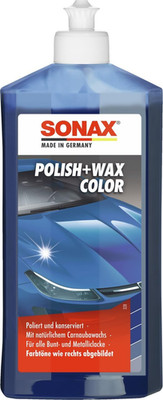 SONAX Polish & Wax Color Blau (500 Ml) Politur Mit Farbpigmenten Und Wachsanteil