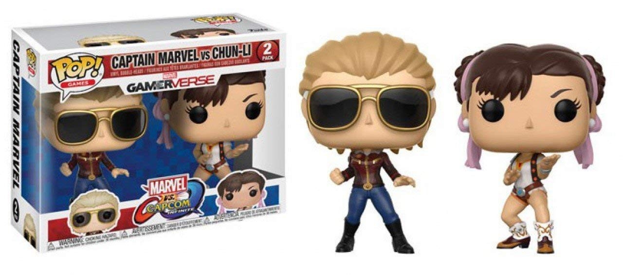 Виниловая фигурка Funko 22767 TV Capcom Captain Marvel Vs Chun-Li Pop, разноцветная
