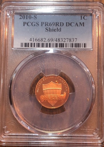 2010-S Lincoln Proof Shield Penny 1c | PCGS PR 69 RD DCAM | Red Deep Cameo! Q112
