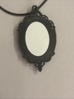 Modern day Witch in black forest Necklace with dome, bubble glass pendant & cord — photo 10