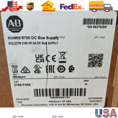 New Sealed 2198-P208 Kinetix 5700 DC Bus Power Supply ALLEN BRADLEY 2198 P208