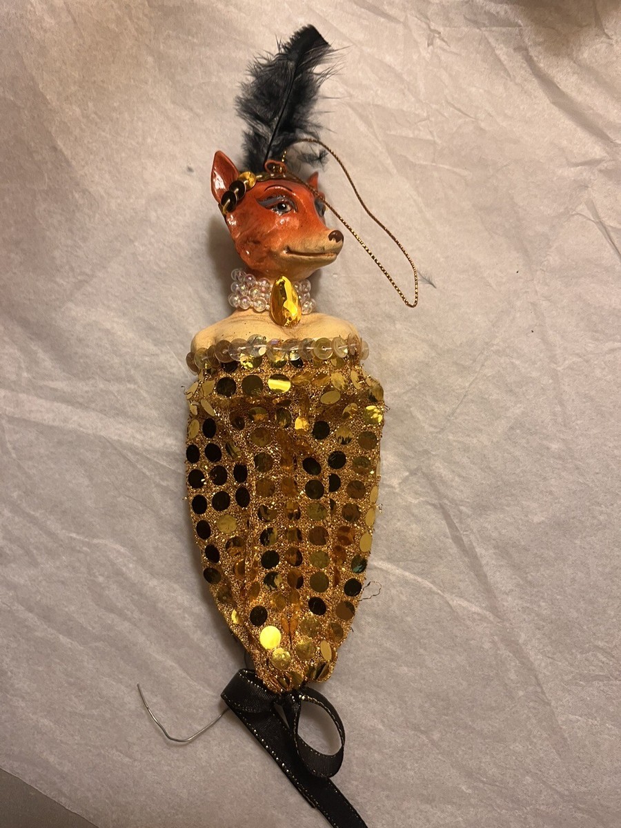 Katherine's Collection Wayne Kleski Retired Girl Fox W/Pearls