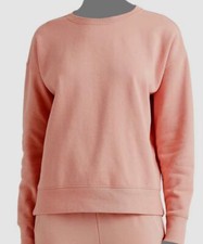  100 Lauren Ralph Lauren Women Pink Fleece Crew-Neck Pullover Sweater Size L
