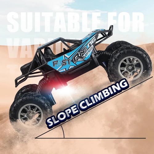 4-Way Remote Control Car with Lights Anti-Slip Tires Off-Road Toy 4WD Gift Kids - Picture 9 of 27