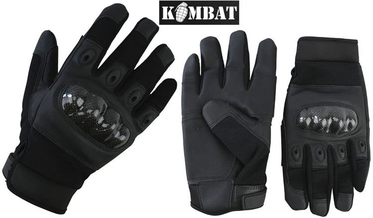 Military Army Combat Predator Tactical Winter Gloves Airsoft Carbon Fibre Black