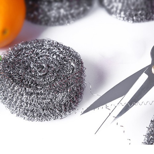 6PCS Stainless Steel Cleaning Sponges Steel Wool Scrubber Scouring Pad Kitchen - Picture 7 of 10