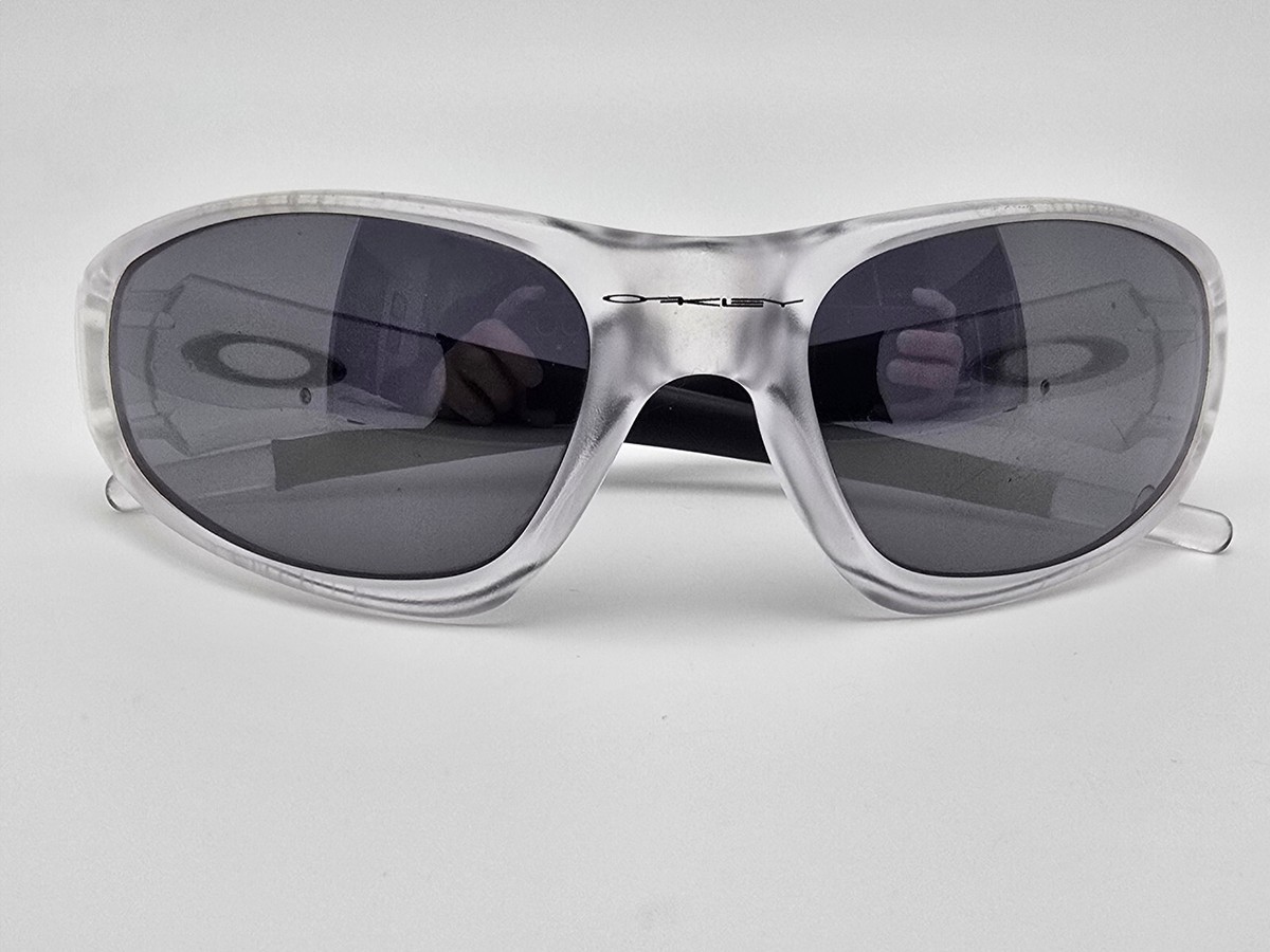 Oakley 04-041 Straight Jacket Gen 1 Clear Frame Black Iridium Lens