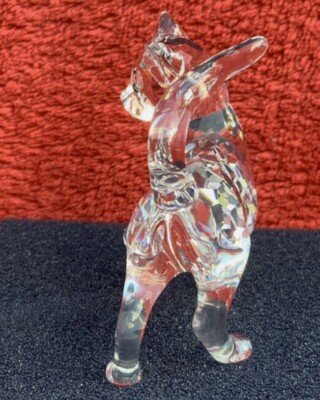 Boxed Swarovski Crystal Peaceful Countryside Standing Mother Cat
