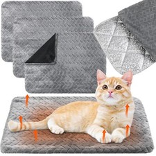 4 Pack Self Warming Cat Bed 16 x 20 Inch Self Heating Dog Cat Pad Non Slip Th...