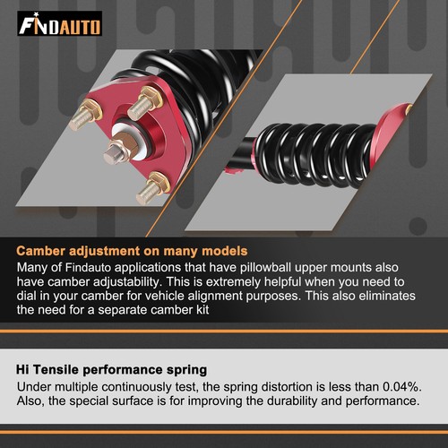 Coilovers For 2006-2013 Lexus IS250 IS350 RWD Suspension Springs Kit Adj Height - Picture 3 of 17