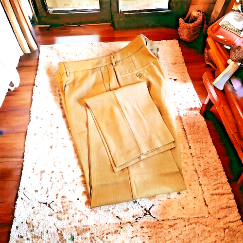 Reaction Pants Super Flex Waist Men's Size 38x34 Kenneth Cole "Taupe" Business * - Picture 6 of 7