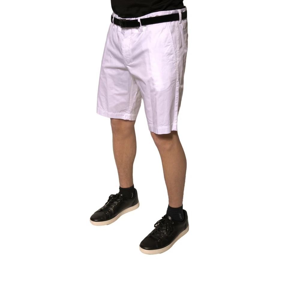 Pantalones Cortos DOLCE & GABBANA Blanco Chinos Algodón Elastizado Informal IT44/W30/XS PRECIO DE VENTA SUGERIDO POR EL FABRICANTE 500usd Foto 2 de 4