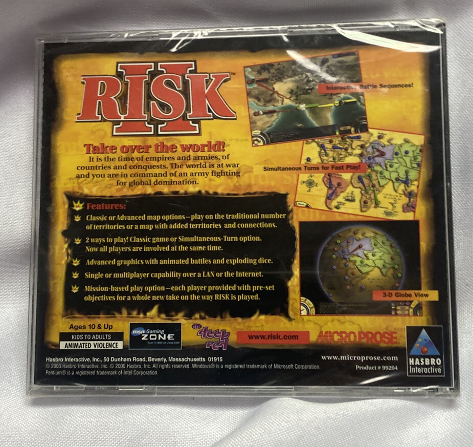 Risk The Game Of Global Domination Sur CD-ROM - Version Boîte Carton Collection