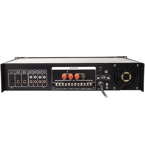 AMPLIFICATORE PROFESSIONALE 100V/180W A 6 ZONE MP3 PER FILODIFFUSIONE 61611240 - Foto 2 di 2